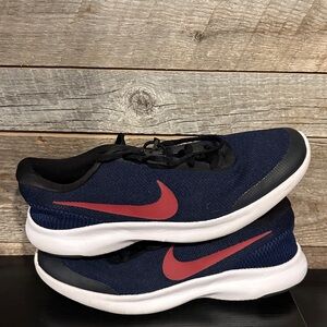 Nike Flex Blue and Red Athletic Shoes